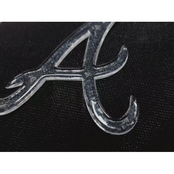 Custom Imitate Ice Semi Transparent Glossy TPU Logo Heat Transfer Badge For Garment