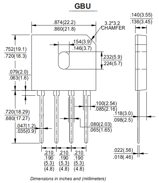 GBU808 GBU 605 GBU606 GBU405 Bridge Rectifier 6A GBU1510 GBU1508