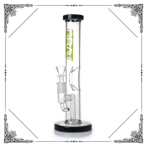 Grav Straight Glass Water pipes Tube With Six-lines Perc Thick Ingot Ice Catcher Bongs
