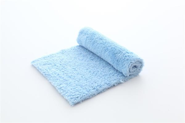 20x40cm blue color microfiber microfibre plush coral fleece towel