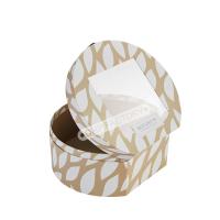 Sturdy Round Keepsake Suitcase Box Cardboard Display Box With Clear PVC Lid