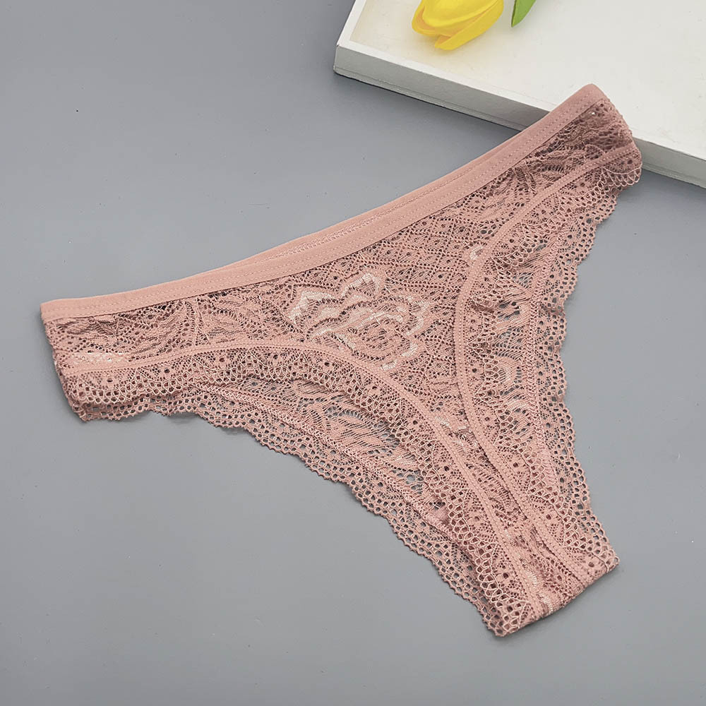 Best Selling Thongs for Women Wholesale 12PCS/Pack Lace Sexy Thongs Panties Mix All Colors Evenly in One Pack Women Thongs