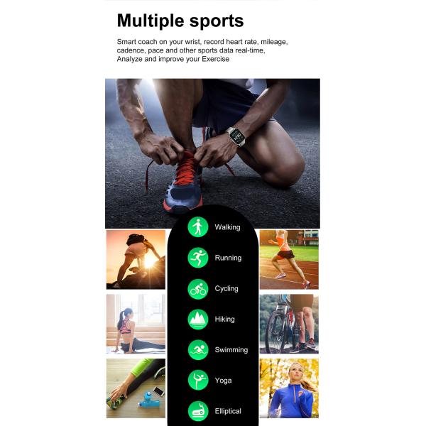 Черный белый спорта кислорода DTX кровяного давления цифровых часов людей тарифа сердца силикона и металла дозор умного новый умный