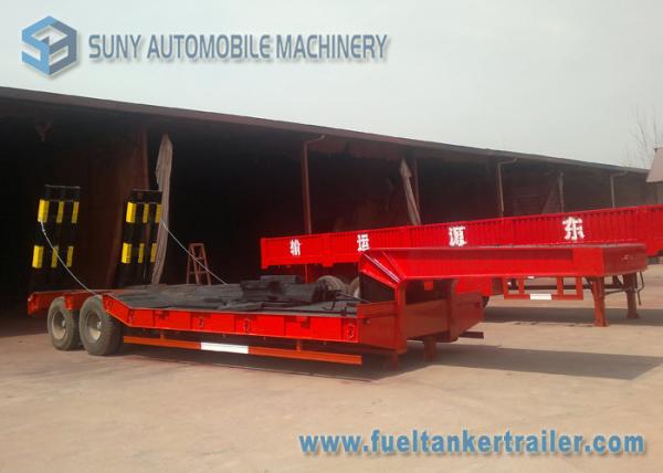 Low Bed 30 Ton Flatbed Semi Trailer Dual Axle Trailer With WABCO Brake