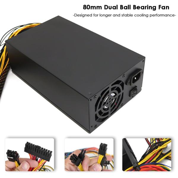 China Made  Power Supply 2000W For 8 GPU PSU ATX PSU for pc