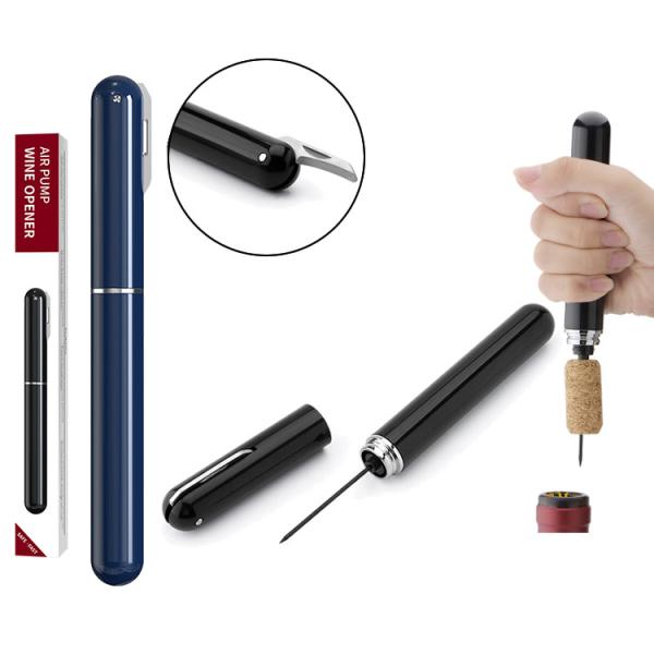 Pocket Air Pump Wine Bottle Opener Built In Foil Cutter Handheld Wine Cork Remover
