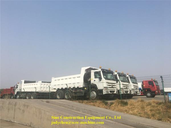 Heavy Duty Tipper Trucks 336 Hp Double Axle Dump Truck Manual 18m3 - 22m3