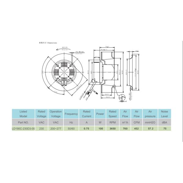 EC Центробежные вентиляторы Система свежего воздуха промышленная с регулировкой переменной скорости