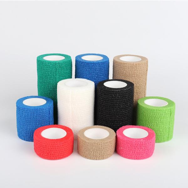 CE Class I Cotton Flexible Disposable Cohesive Bandage Wrap for Sports, Hand & Leg Guard