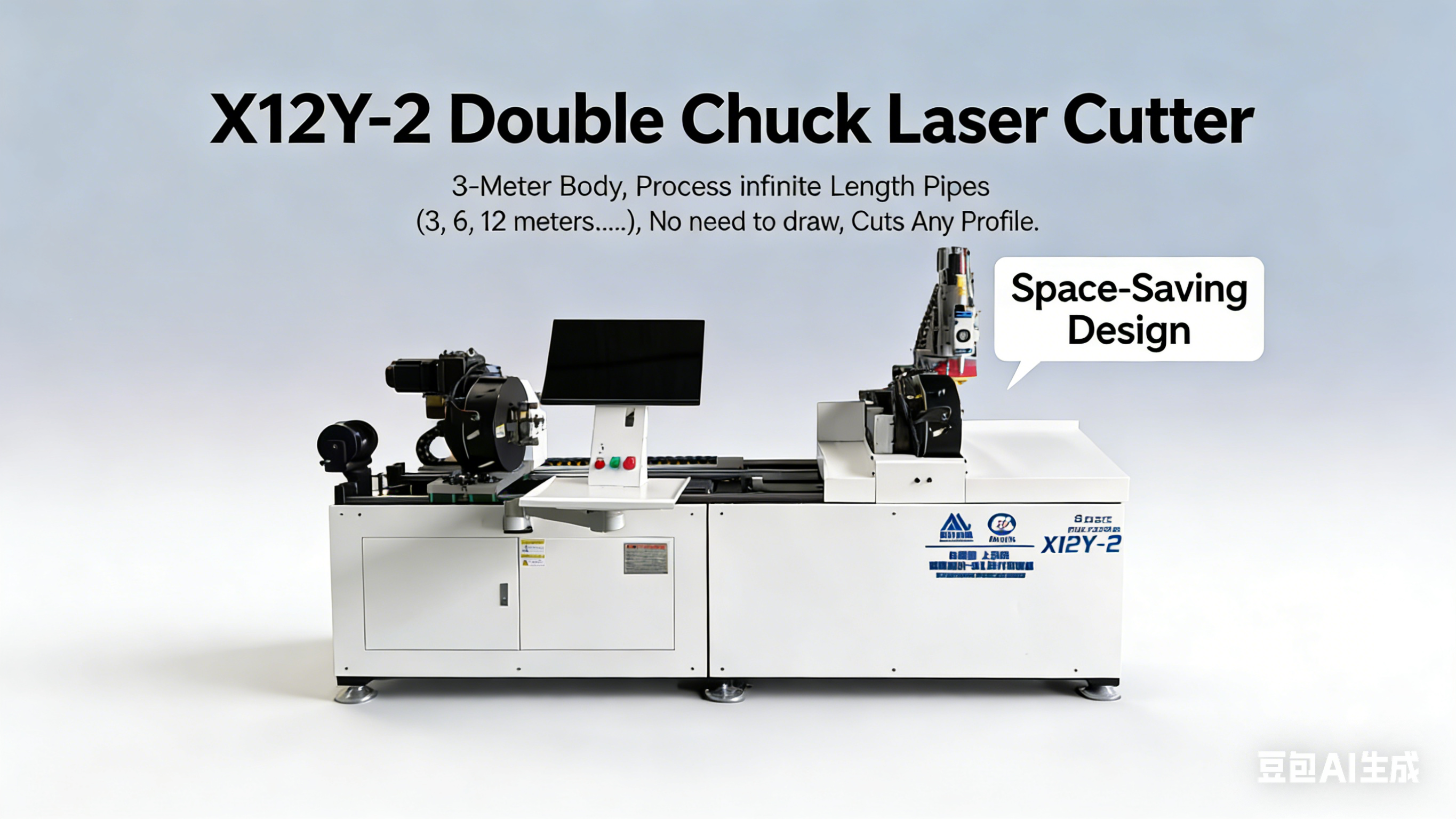 X12Y-2 CNC Aluminum Cutting Machine with 1500kW Motor Power, ±0.1mm Cutting Accuracy, and PLC Control with Touch Screen