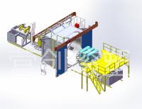 Máquina automática de rotomoulding para instalações de fabrico