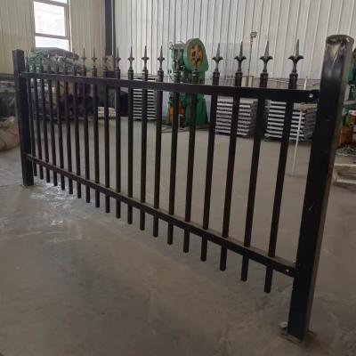 Wholesale 6ftx8ft garden black metal fences anti rust galvanized steel fence