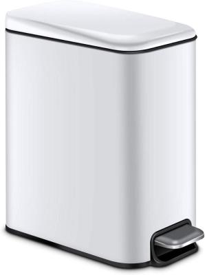 15 L  Indoor Trash Can Stainless Steel Dustbin Foot Pedal Cleaning Equipment