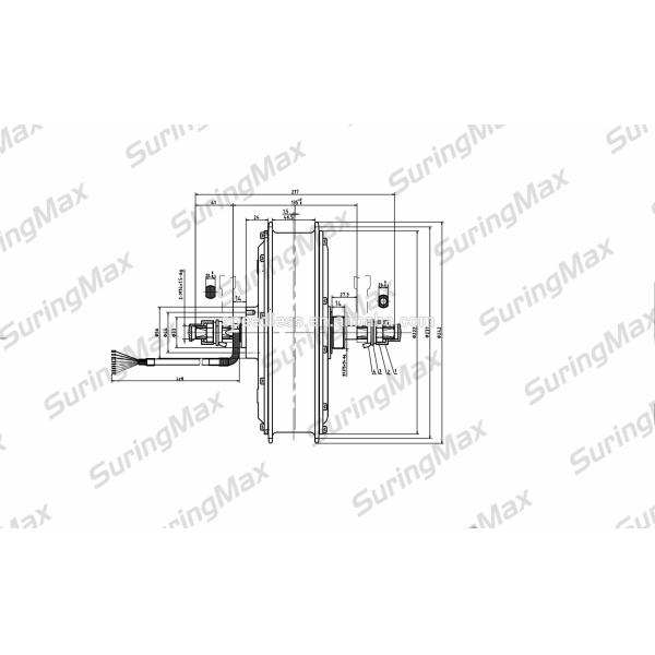 72v 2000w-3000w Electric Ebike Kit Dc Brushless Gearless Motor With High Rpm