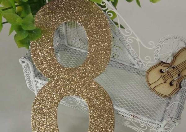 Hight 5  Christmas Festival Glitter Cardboard Letters , Number 8 Alphabet Glitter Letters