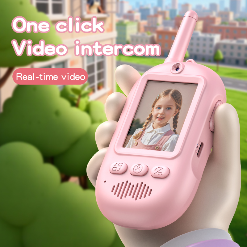 Handheld Kids Walkie Talkie Easy Operation One Key Call Age 3-12 Children Wireless Custom Packaging