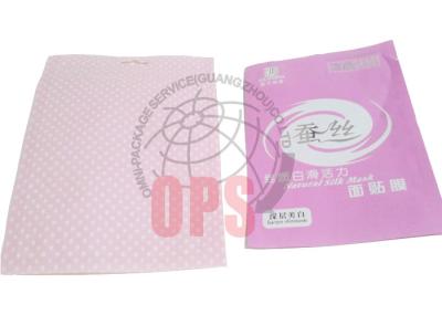 Pink Recycled Flexible Cosmetic Packaging Pouches With Zipper Three Side Seal