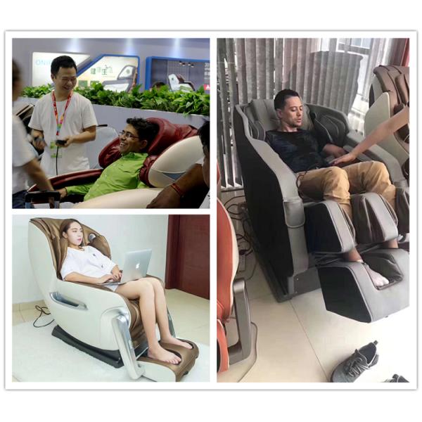 Full Body Leather Recliner Massage Chairs Shiatsu Beating ROHS Zero Gravity Bionic