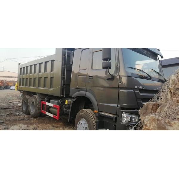 HOWO 6*4 Dump Truck Secondhand 10tires Gray Color Sinotruk 351-450hp 8500*2496*3450 mm