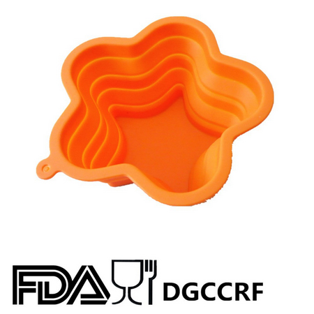 silicone mold kitchen accessories star shaped collapsible silicone bowl SK-087