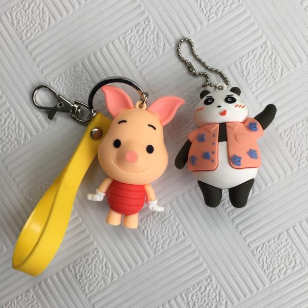 Printed Harmless Clean PVC Anime Figures Key Ring Pendant Ornaments Party Gifts