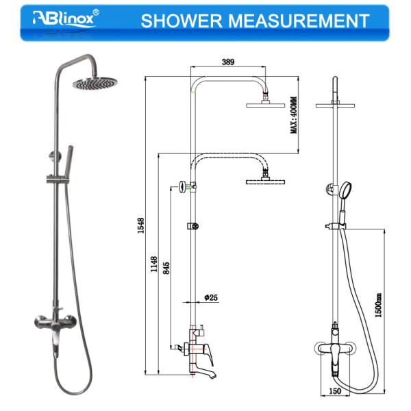 SS 316 Brushed Nickel Bathtub Faucet Shower Investment Casting
