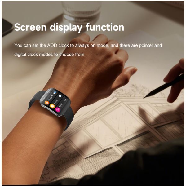 New Design Sports Smart Watch U17 Ultra-thin Curved AMOLED 1.85inch Answer Call IP68 Health Fitness Wrist Watches Smartwatch