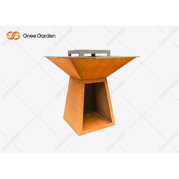 Customize Corten Steel Bbq Fire Pit Grill Corten Steel Iron Fire Pit Bbq Brazier