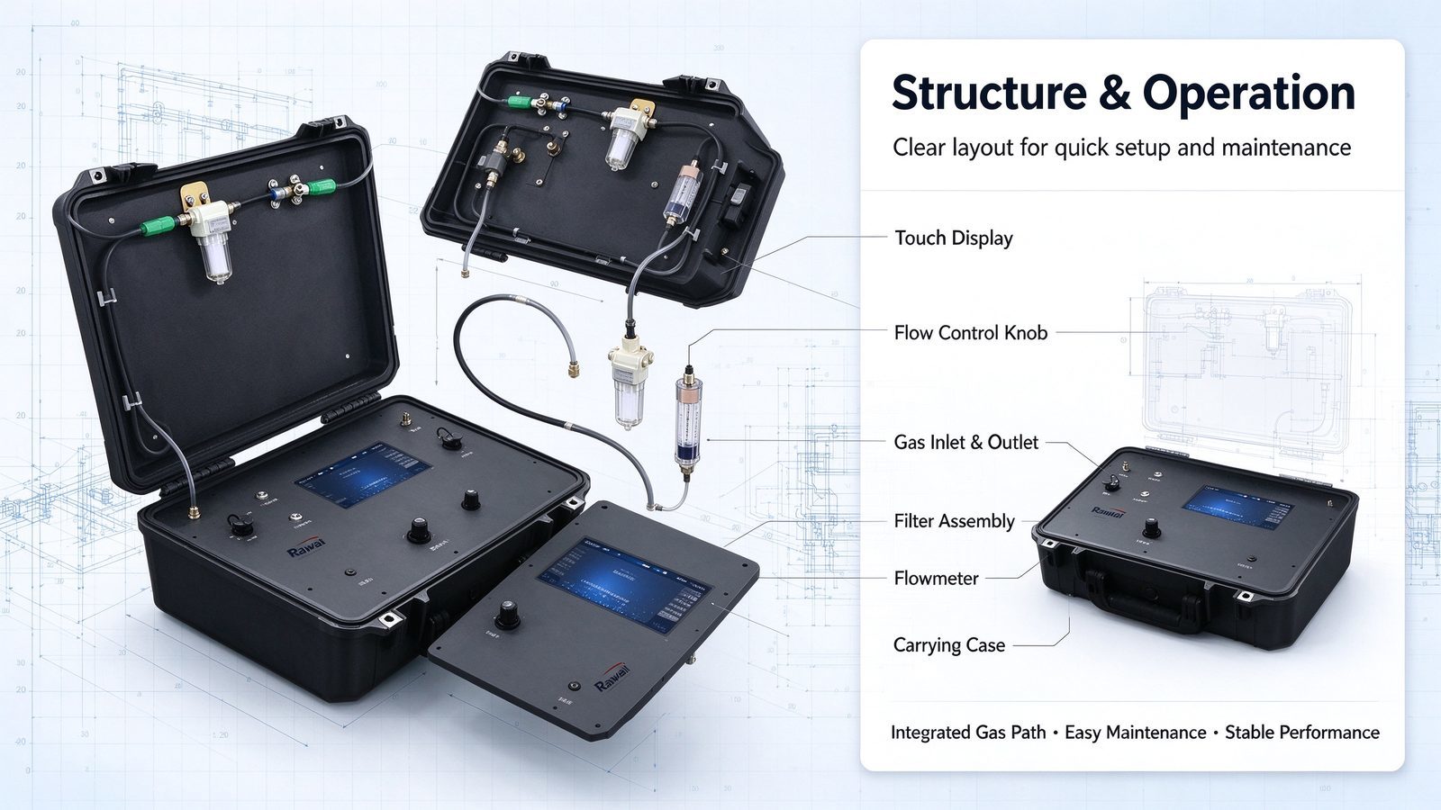 Portable Metal Multi Gas Tester CH4 CO CO2 Analyzer Gas Detector Device Customizable