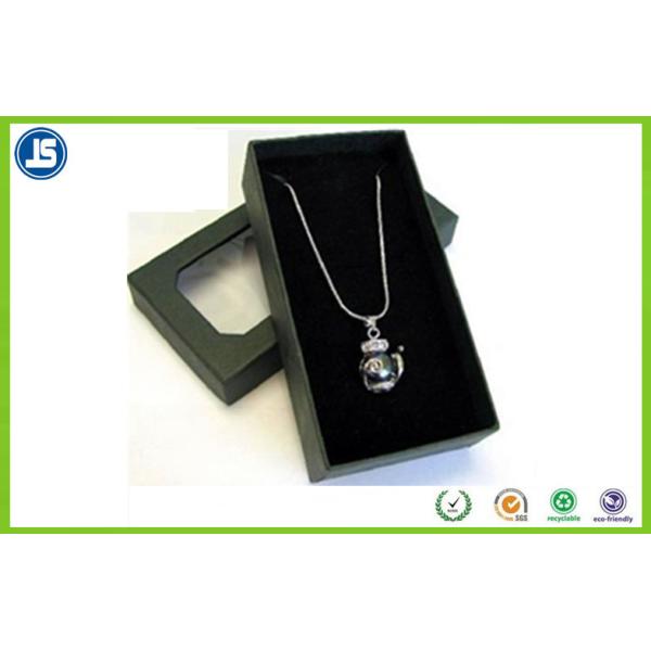 Black Necklace Flocking Tray , Jewelry Display Blister Plastic Packaging Trays