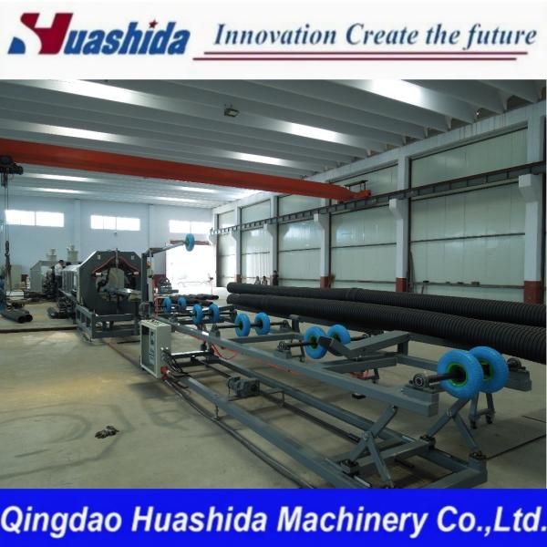 Automatic HDPE/PP Double Wall Corrugated Pipe Line 600kg/h Capacity