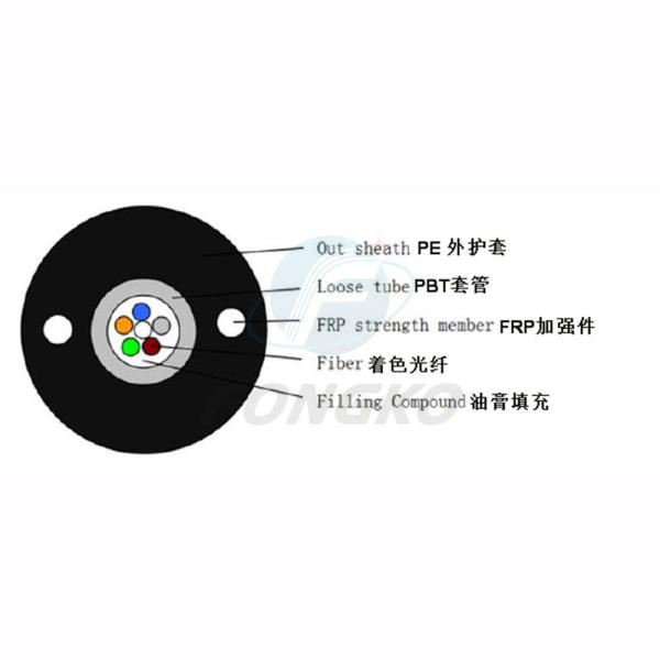 Кабель оптического волокна 6mm-6.5mm Gyfxty на открытом воздухе для подземного распределения