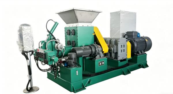 Forced Feed Rubber Extruder with Hydraulic Head and 55kW Motor Power for Tire & Hose Production