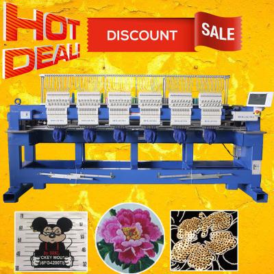 15 needle 6 head embroidery machine barudan type computer embroidery machine for cap t-shirt flat chenille sequin logo