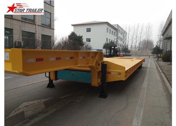 35-80 Ton Drop Deck Lowboy Semi Trailer With Four Big Double Air Chamber