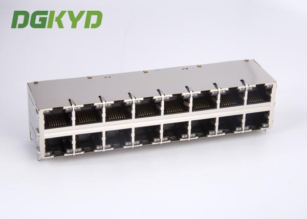 O jaque 1000 T baixo RJ45 do Magnetics de Cat6 RJ45 protegeu portos duplos da plataforma 8 do conector 2x4