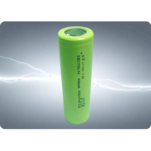 4000mAh 3.6V 21700 NCA Low Temperature Battery 40A 600 Cycles High Discharge Power