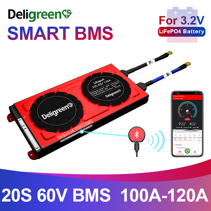 20S 60V 120A 200A Lifepo4 Battery Система управления батареей Daly Smart Bms Водостойкая с функцией баланса
