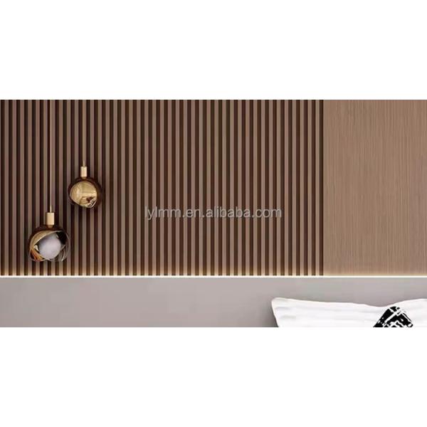 150 мм Ширина Флуированные стеновые панели Wpc Сплошные деревянные стенные доски 2,9 м длина