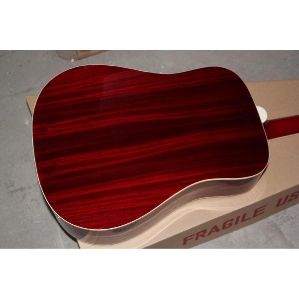 Custom Gibson 41 inch DOVE 20 frets rounded corner tobacco sunburst acoustic guitar with electric guitar's pickup