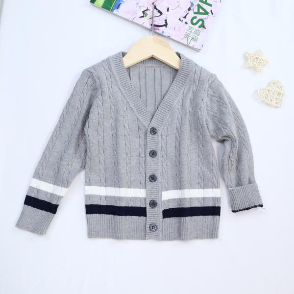In Stock 90-150 Size Old Fall Winter Kids Toddler Cardigans Baby Boys Buttons Knit Coat Toddler Sweaters
