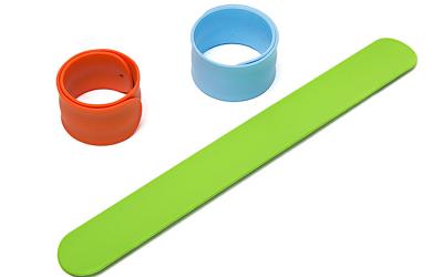 20g Weight Snap Band Bracelet , Silicone Slap Bracelet Ruler SGS Certificated