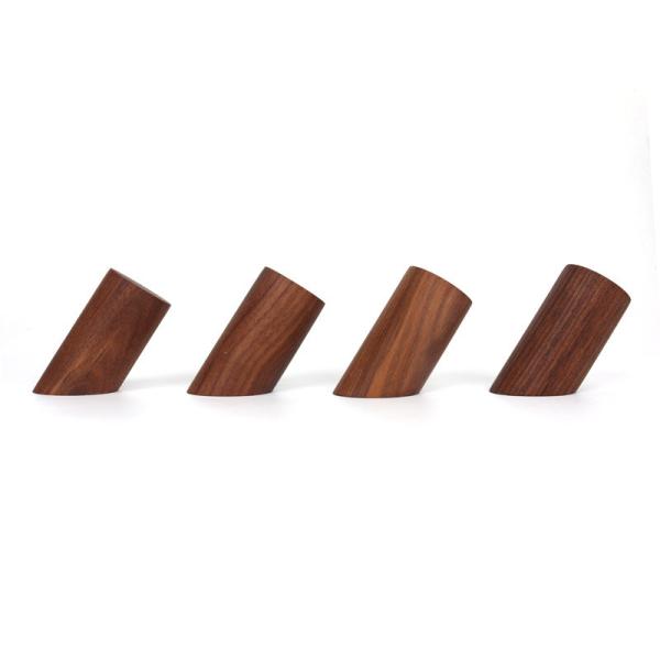 Beech Wood Coat Hook 4-Pack Wall Mounted Modern Design