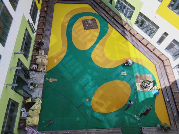 Outdoor EPDM Cutting Playground Wet Pour Rubber Granules For Play Area Flooring