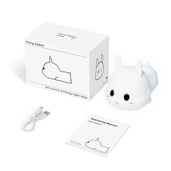2023 Kids Gift Foldable Hanging Cute Baby Bunny Night Light para poupar espaço no quarto