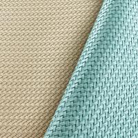 Flexible Woven Pattern PVC Artificial Leather Custom Upholstery