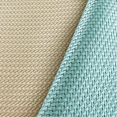 Flexible Woven Pattern PVC Artificial Leather Custom Upholstery