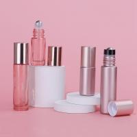 bouteille en verre rose de rouleau d'huile essentielle d'Ampty de conteneurs cosmétiques en verre 10ml