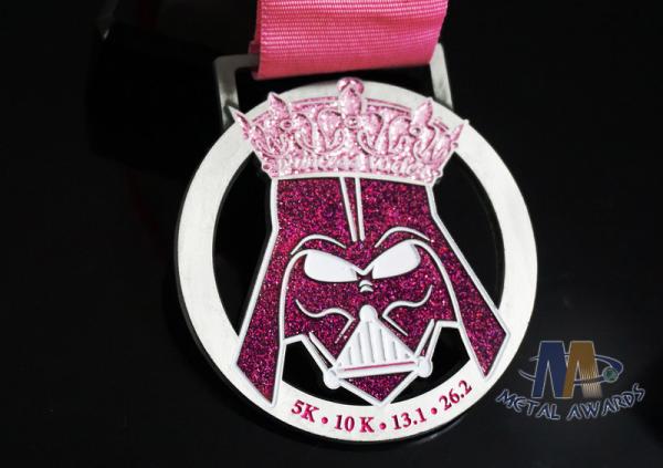 Unique Decoration Enamel Medals For Sports Events Gliter Color Anti Corrosion