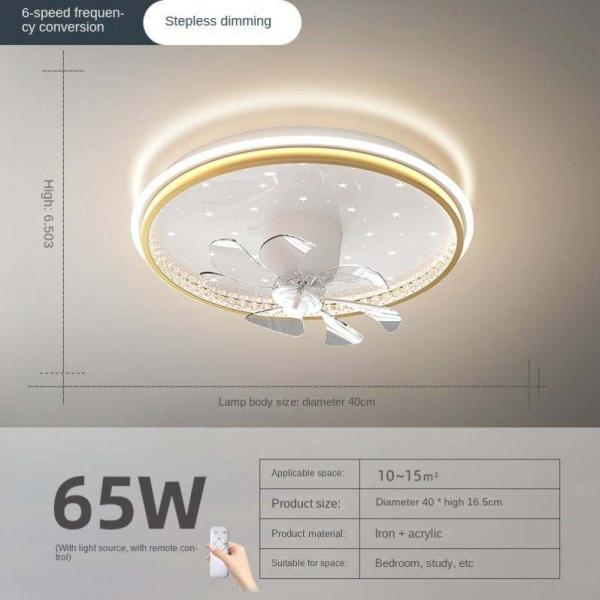 52 Ventilateur de plafond sans lame avec lumière et télécommande